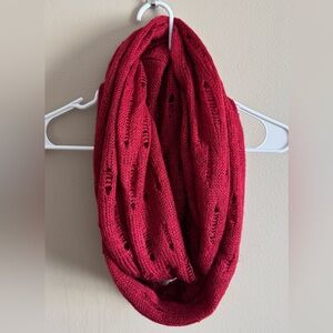 Express Deep Red Sparkly Knit Infinity Scarf